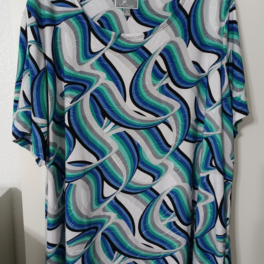 JM Collection 3X blue black swirl